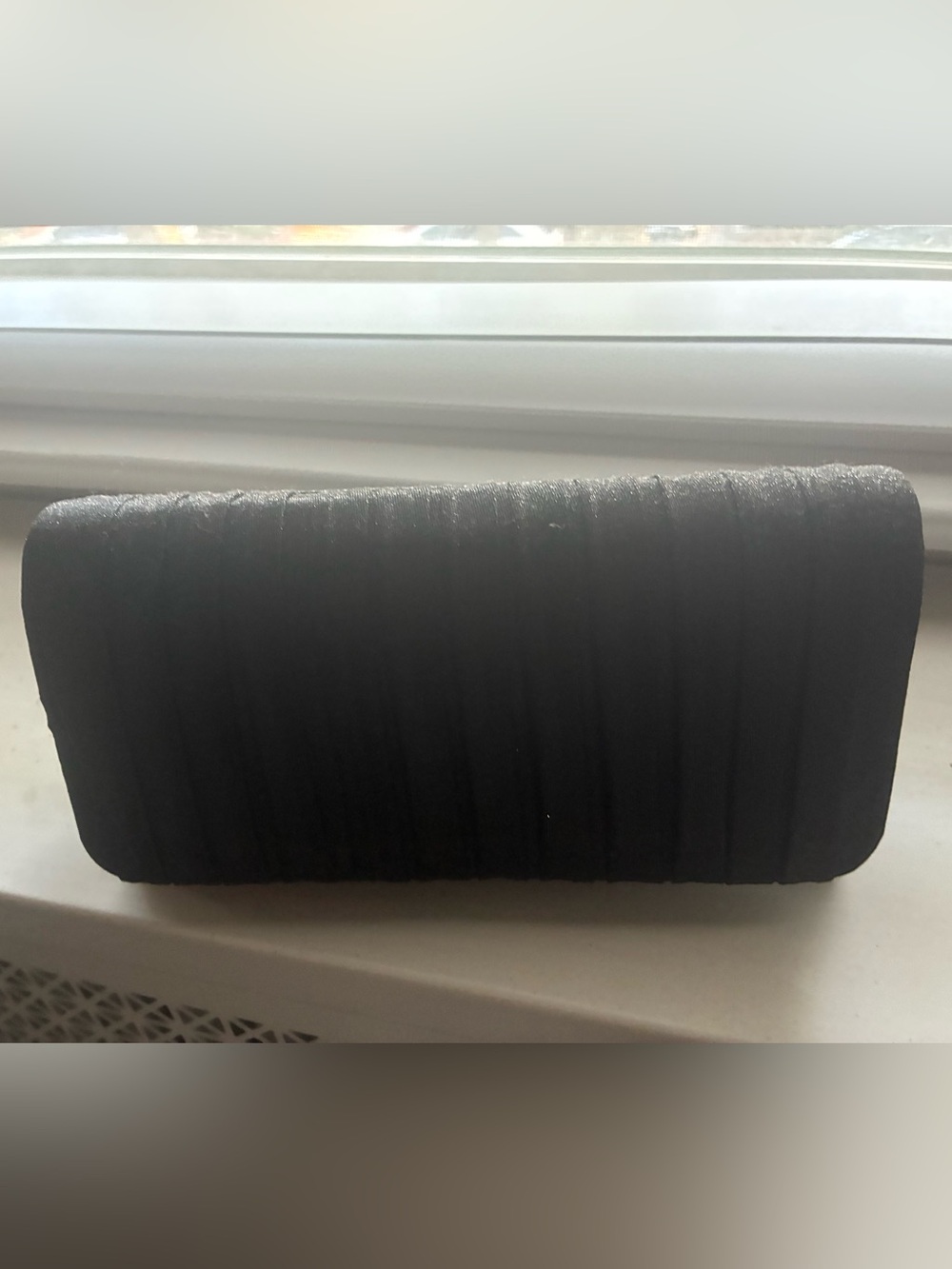 Black Pleated Evening Clutch